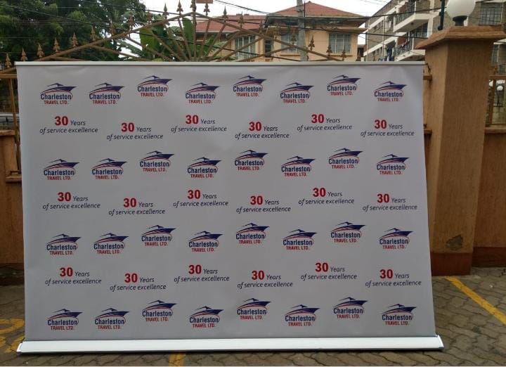 Roll up backdrop banner 3 by 2m