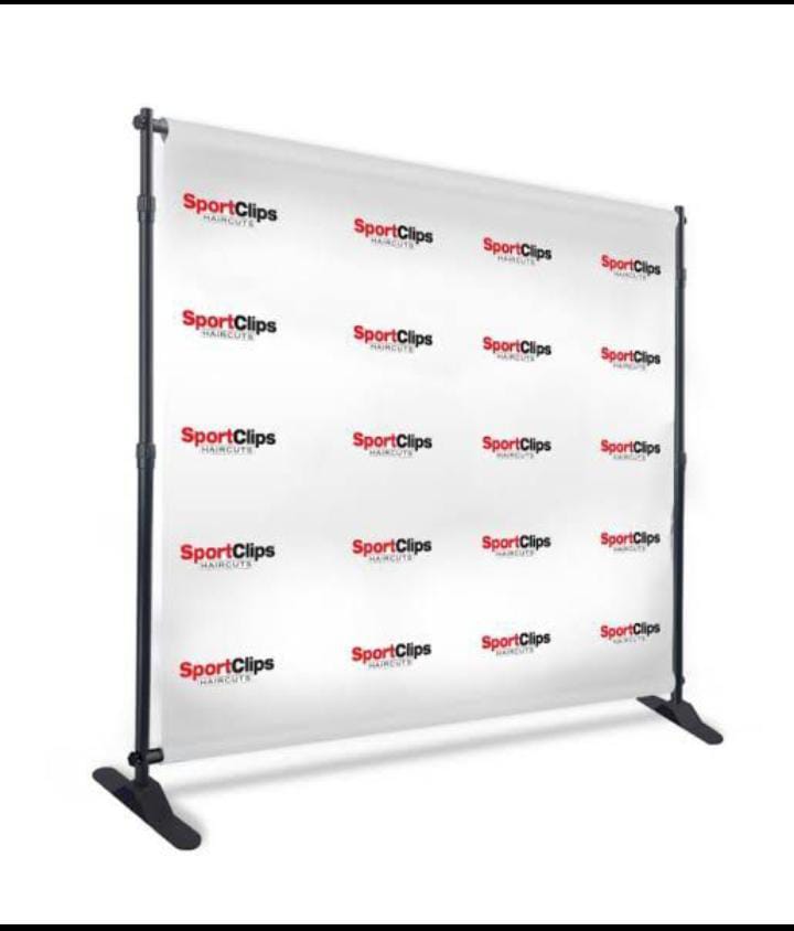 Adjustable backdrop banner printing