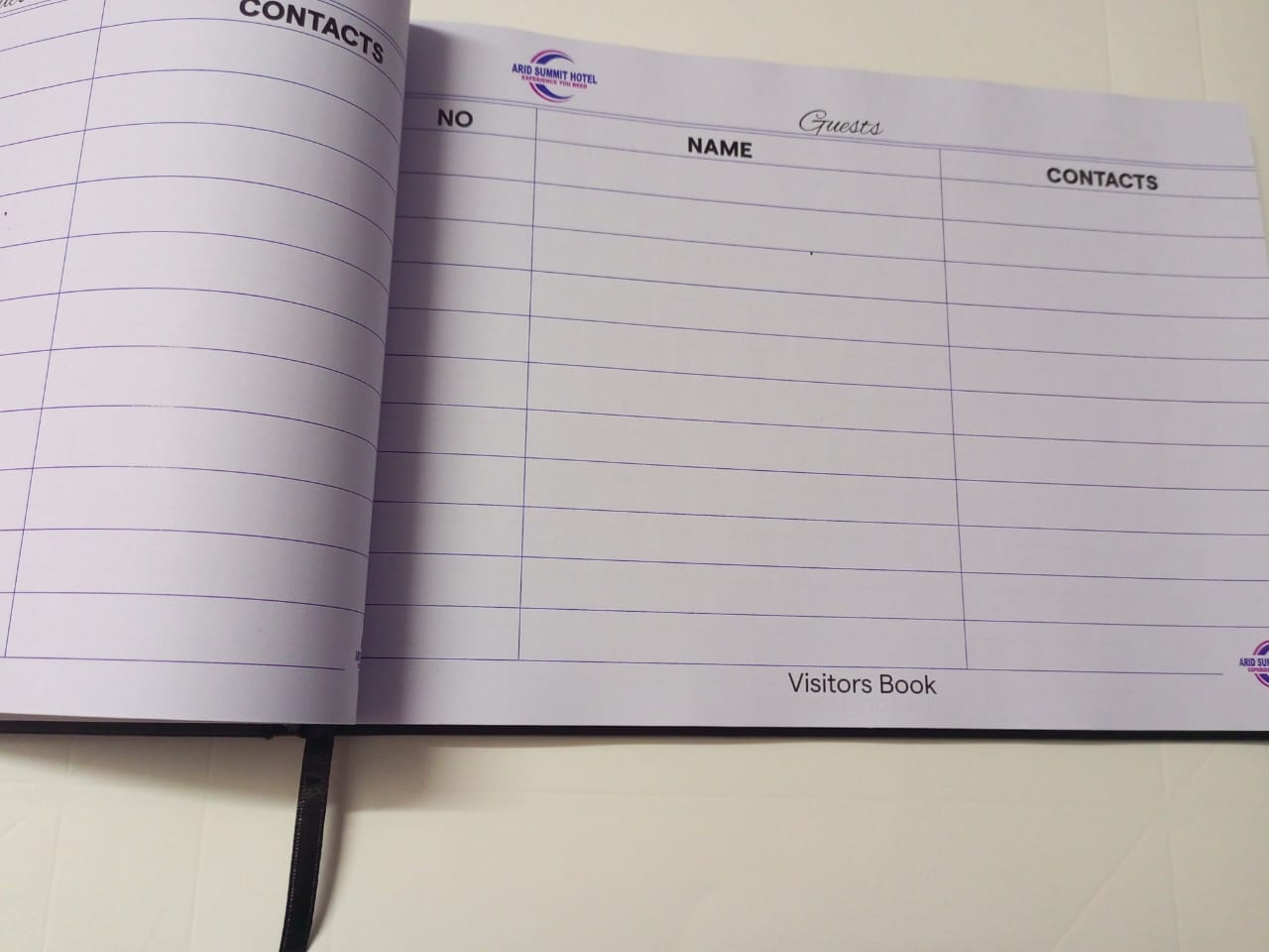 Visitors book