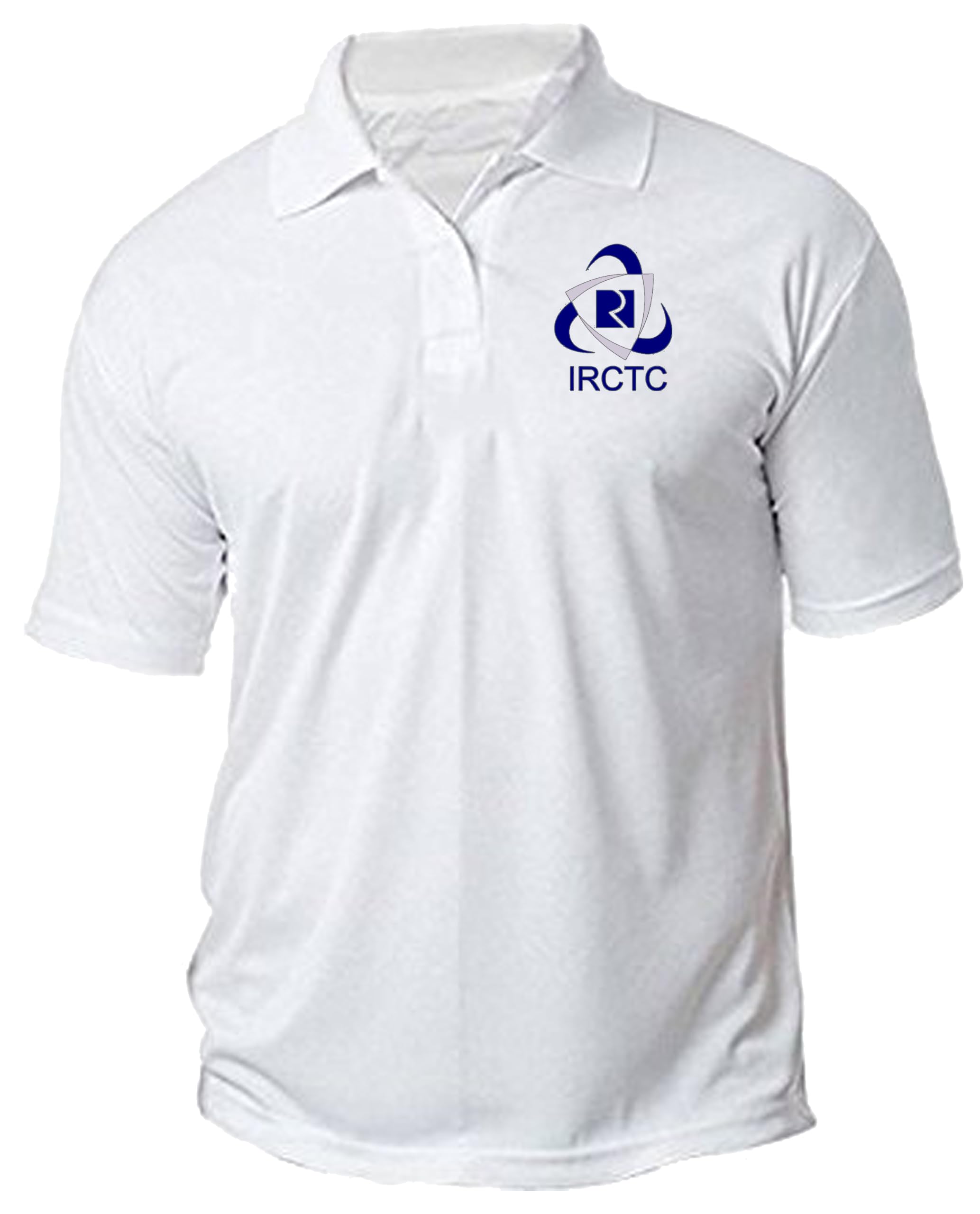 branded white plain polo